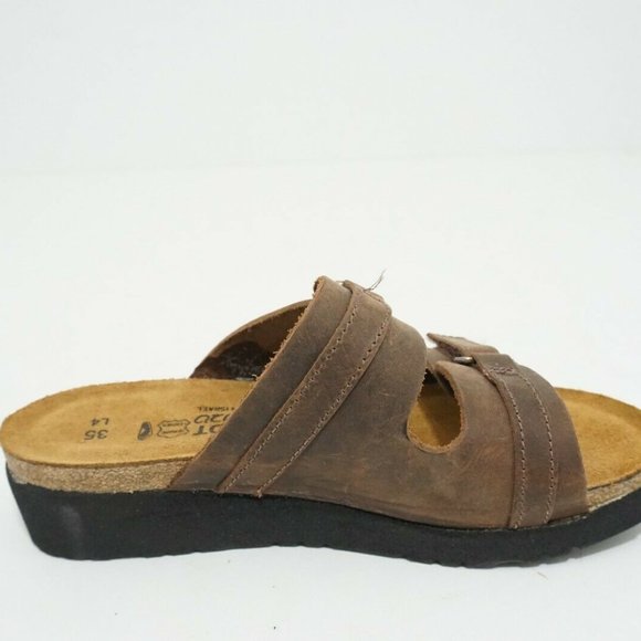 🆕Naot Platform Slip On Comfort Sandal Brown - Picture 7 of 8
